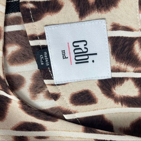 CAbi Ginger Leopard Print Shell Keyhole Tank Top - Picture 8 of 9